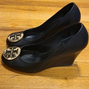 Tory Burch Classic Black Wedges